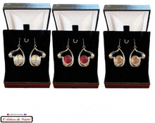 Load image into Gallery viewer, Maison Klein Stainless Steel & Crystal Luxury Women's Earrings Set : Super Quadra Red