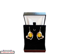 Load image into Gallery viewer, Maison Klein Stainless Steel & Crystal Luxury Women's Earrings Set : Black Heart