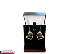 Load image into Gallery viewer, Maison Klein Stainless Steel & Crystal Luxury Women's Earrings Set : Black Heart