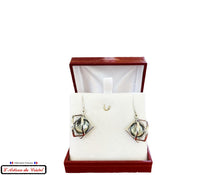 Charger l'image dans la galerie, Coffret Luxe Boucle d'Oreille Femme "Klein Créateur" Acier Inoxydable et Cristal : Double Square Noir