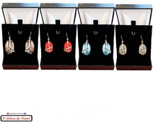 Load image into Gallery viewer, Maison Klein Stainless Steel & Crystal Luxury Women's Earrings Set : Super Quadra Red