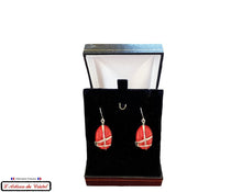 Load image into Gallery viewer, Maison Klein Stainless Steel & Crystal Luxury Women's Earrings Set : Super Quadra Red