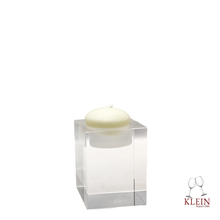 Charger l'image dans la galerie, Bougeoir petit modèle carré en cristal avec bougie blanche