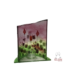 Charger l'image dans la galerie, Nouveauté : Bougeoir "Fleur" rose vue de dos