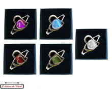 Charger l'image dans la galerie, Coffret Luxe Bracelet Femme "Bijoux Créateur" Acier Inoxydable et Cristal : Double Coeur