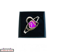 Charger l'image dans la galerie, Coffret Luxe Bracelet Femme "Bijoux Créateur" Acier Inoxydable et Cristal : Double Coeur