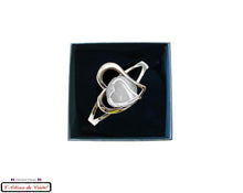 Charger l'image dans la galerie, Coffret Luxe Bracelet Femme "Bijoux Créateur" Acier Inoxydable et Cristal : Double Coeur