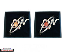 Load image into Gallery viewer, Luxury Women's Bracelet Set "Klein Créateur" Stainless Steel & Crystal : Dark Red Clover
