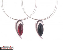 Charger l'image dans la galerie, Coffret Luxe Collier Femme "Bijoux Créateur" Acier Inoxydable et Cristal Maison Klein : Demi Coeur
