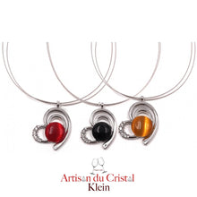 Load image into Gallery viewer, Klein Designer Stainless Steel and Crystal Necklace for Women : Black Heart