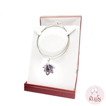 Load image into Gallery viewer, Luxury Women's Necklace Box "Designer Jewelry" Stainless Steel and Crystal Maison Klein : Maple Leaf Amber