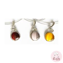 Load image into Gallery viewer, Taupe Grey Signature Necklace "Designer Jewelry" Stainless Steel & Crystal Set by Maison Klein