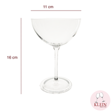 Load image into Gallery viewer, coupes à champagne en cristal dimensions