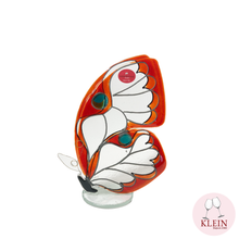 Load image into Gallery viewer, sculpture papillon de jour cristal rouge vert