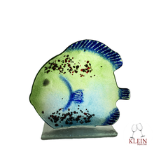 Charger l'image dans la galerie, Sculpture Collection Flare "Poisson Vert Bleu" vue de dos