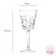 Load image into Gallery viewer, Dimensions verre à vin petit modèle service grafic