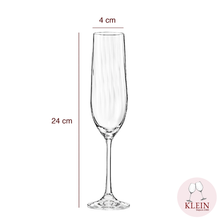 Load image into Gallery viewer, Service Medecis : 6 champagne glasses 19cl or 17cl