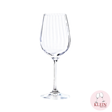 Charger l'image dans la galerie, Verres à vin en cristal, décor côtes vénitiennes