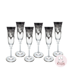 Charger l'image dans la galerie, Affaire à saisir: Service Platine - 6 Flûtes à Champagne Cristal et Platine