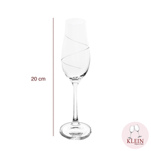 Load image into Gallery viewer, Service Star : 6 Flûtes à Champagne en cristal - 20 cm