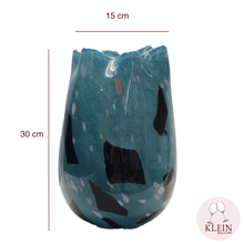 Load image into Gallery viewer, Collection Summer Breeze Vase bleu orage dimensions