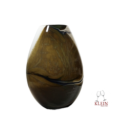 Load image into Gallery viewer, Nouveauté : Collection "Summer Breeze" Vase ovale noir blanc et bleu