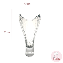 Load image into Gallery viewer, dimensions vase en cristal effet martelé