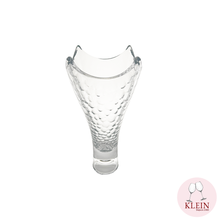 Load image into Gallery viewer, vase en cristal base ronde effet martelé