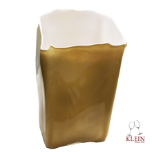 Load image into Gallery viewer, Vase Jaune Or Summer Breeze KLEIN 54120 Baccarat France vue du dessus