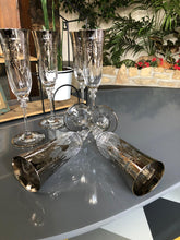Charger l'image dans la galerie, Affaire à saisir: Service Platine - 6 Flûtes à Champagne Cristal et Platine
