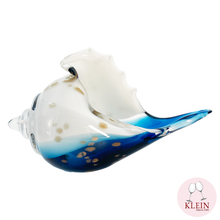 Charger l'image dans la galerie, sculpture-coquillage-bleu-blanc-doré