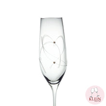 Charger l'image dans la galerie, Coffret Couple "Duo à Champagne" : 2 Coupes en Cristal Taillées Main détail décor