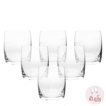 Load image into Gallery viewer, Servcice Star : 6 verres à whisky en cristal taillé main - décor ligne
