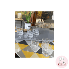 Charger l'image dans la galerie, Service Elliptique : 6 Verres à Whisky en cristal taillés main - 3 décors différents