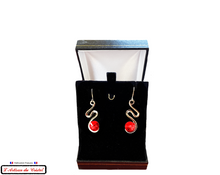 Load image into Gallery viewer, Maison Klein Stainless Steel & Crystal Ladies Earrings Set: Blue Serpenti Cut