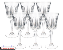 Load image into Gallery viewer, Concorde Service: 6 Crystal Wine/Water Glasses (22 cl) Maison Klein 54120 Baccarat France