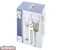 Load image into Gallery viewer, Service Concorde : 6 Crystal Champagne Flutes (21 cl) Maison Klein 54120 Baccarat France