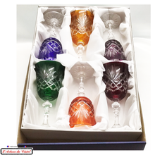 Load image into Gallery viewer, Roemer Romeo Assorted Colors Service: 6 Wine Glasses (17 cl)