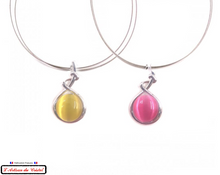 Load image into Gallery viewer, Klein Designer Stainless Steel and Crystal Necklace for Women : Yellow Bubble Gum