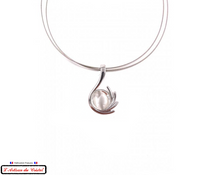 Charger l'image dans la galerie, Coffret Luxe Collier Femme "Bijoux Créateur" Acier Inoxydable et Cristal Maison Klein : Colombe Blanche