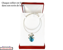 Load image into Gallery viewer, Klein Designer Stainless Steel and Crystal Necklace for Women : Red Half Heart