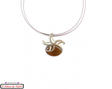 Load image into Gallery viewer, Maison Klein Stainless Steel and Crystal Necklace "Designer Jewelry" Luxury Gift Set for Women: Starfish Chocolate