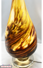 Charger l'image dans la galerie, detail lampe cristal polychrome ambre marron