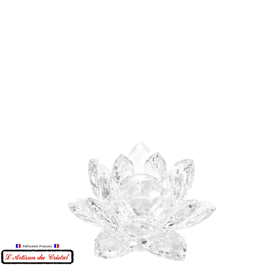 5 Light Blue Crystal Lotus Flower Feng Shui Home Decor with Gift Box 5 Light Blue Crystal Lotus Flower Feng Shui Home Decor with Gift Box