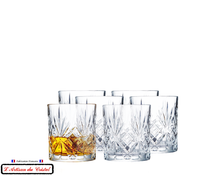 Load image into Gallery viewer, Romeo Service: Crystal whiskey glasses Maison Klein 54120 Baccarat France
