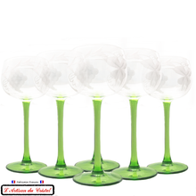 Load image into Gallery viewer, Service Alsace 6 verres à vin du Rhin