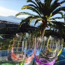 Load image into Gallery viewer, Service Color : 6 Crystal Water Goblets Maison Klein 54120 Baccarat France