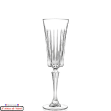 Load image into Gallery viewer, Service Concorde : 6 Crystal Champagne Flutes (21 cl) Maison Klein 54120 Baccarat France