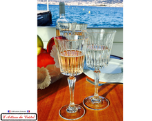 Load image into Gallery viewer, Concorde Service: 6 Crystal Wine/Water Glasses (22 cl) Maison Klein 54120 Baccarat France