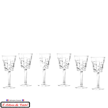 Load image into Gallery viewer, 6 verres à vin en cristal service graphic